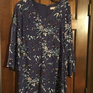 Long sleeve satin dress